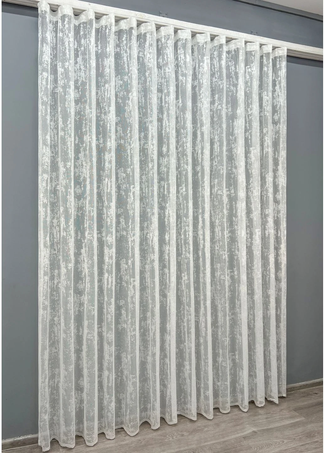 Тюль 1402т Мармур Жакард Кремовий 200х270 см (43-175) VR-Textil (308068532)