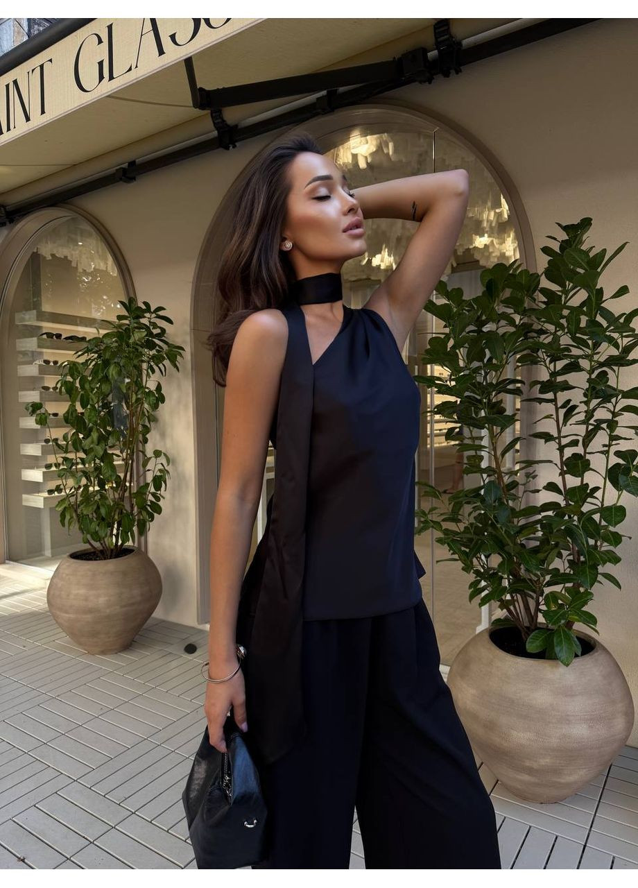 Чорна жіноча блузка FINO Mode