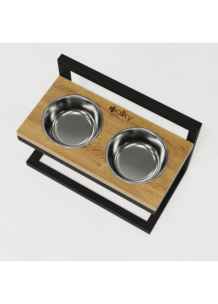 Миски на регульованій підставці для маленьких собак Flex S (2 × 0.450 л) FS-422523-BLNT Hollky (365652754)