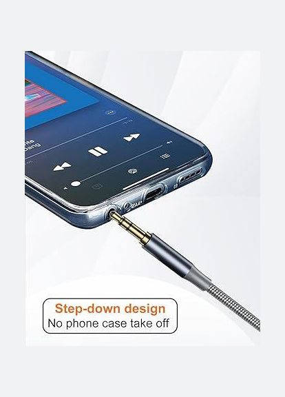 Аудио кабель 3,5 мм 1 м + 1 м, вязаная вставка для автомобильных наушников, мобильных 2 шт No Brand (300657390)