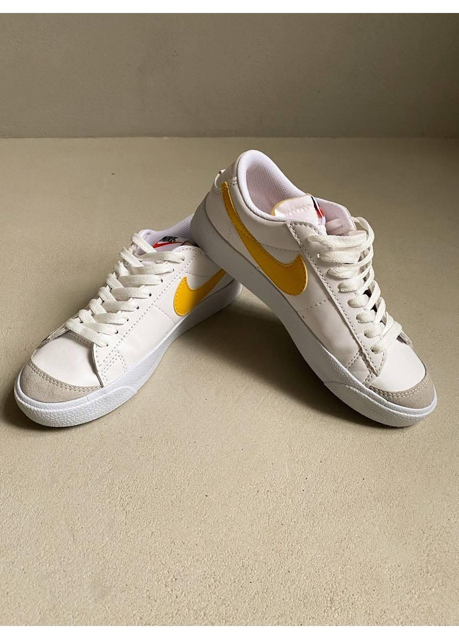 Бежевые демисезонные кроссовки мужские nike blazer low yellow найк блейзер No Brand