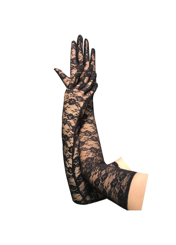 Мереживні довгі рукавички (30к026) No Brand (368895451)