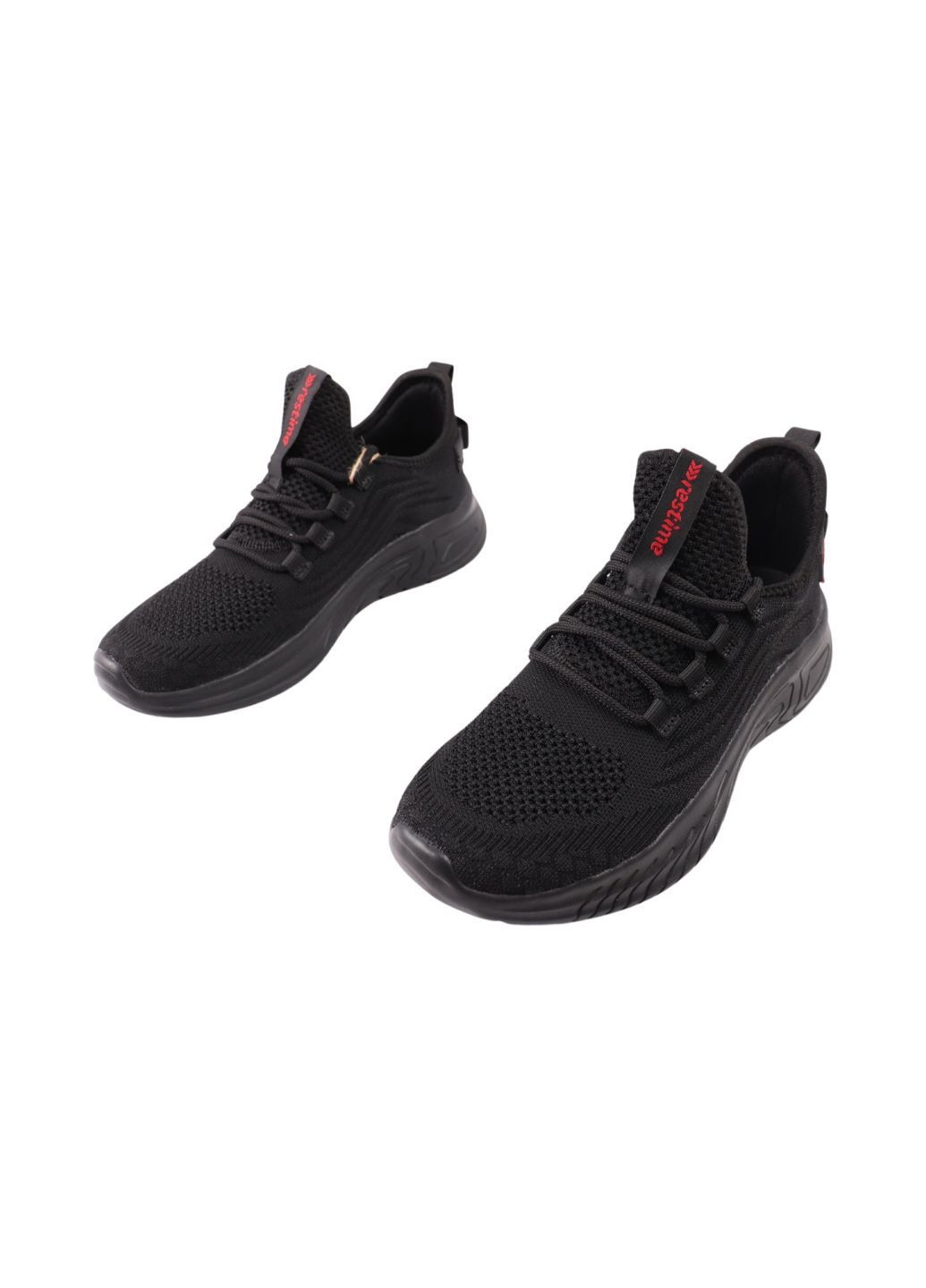 Чорні кросівки чоловічі чорні текстиль Restime 269-24LK
