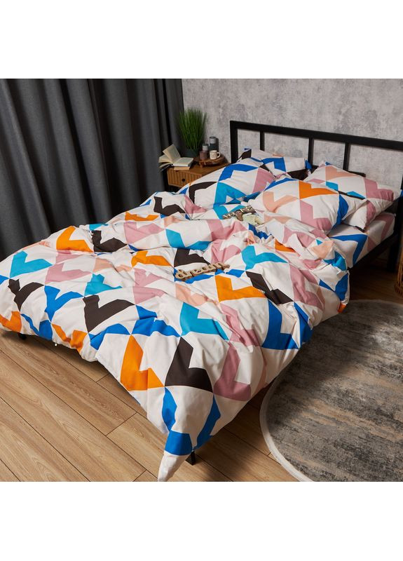 Комплект постельного белья Бязь Gold Люкс Двуспальные 175х210 наволочки 2х40х60 (MS-820008965) Moon&Star Color Clash (356114667)