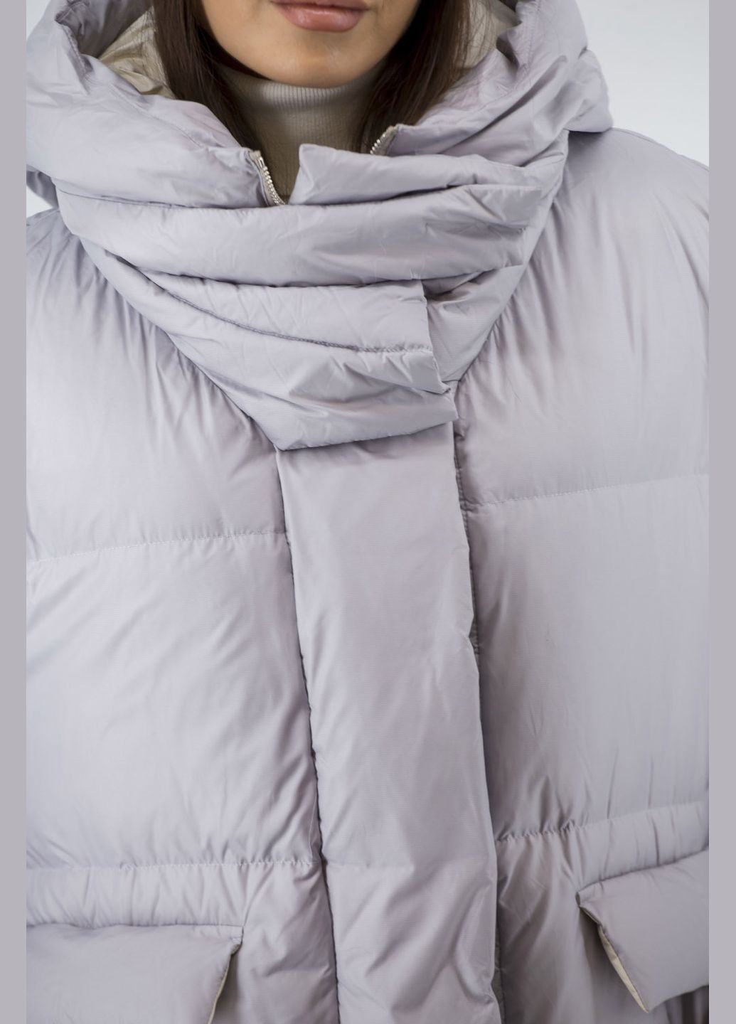 Сірий зимній Пуховик Basic