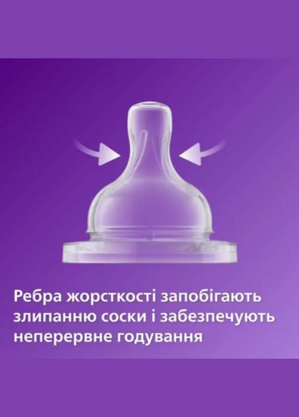 Соска силиконовая Анти-Колик, быстрый поток, от 6 мес., 2 шт. Philips Avent (335081775)