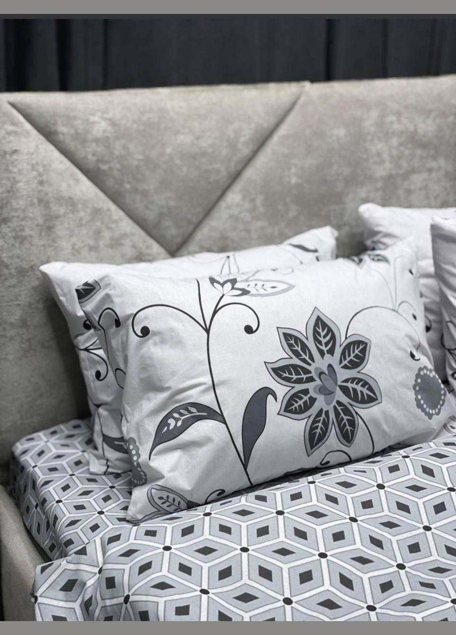 Постільна білизна бавовняна Космея Євро 200 x 220 Бязь Біла 70 х 70 No Brand (303616782)