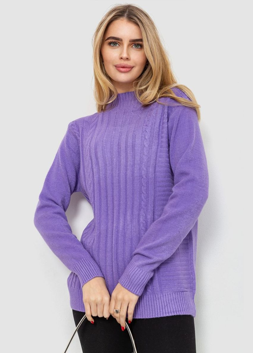 Бузковий зимовий светр жіночий, колір світло-пудровий, Ager