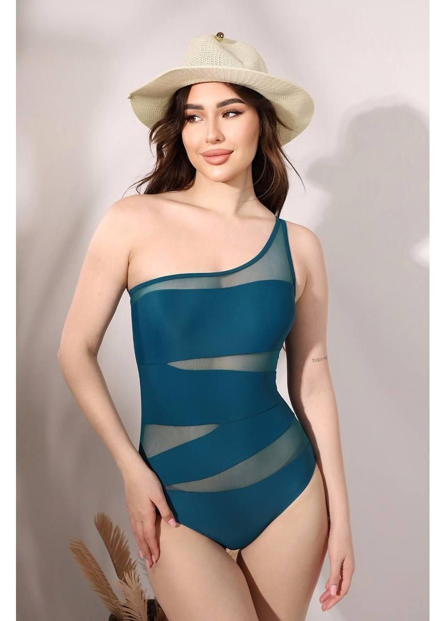 Изумрудный демисезонный купальник женский изумрудный слитный слитный No Brand Купальник жіночий суцільний