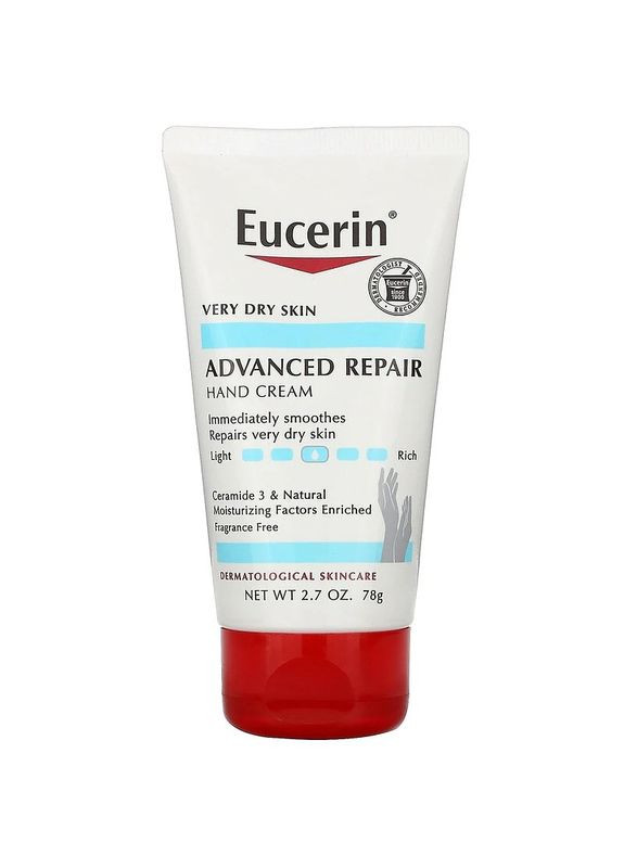 Восстанавливающий крем для рук увлажняет сухую кожу без запаха 78г Eucerin (263604408)