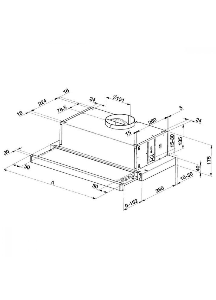 Витяжка телескопічна HNT61310X BEKO (314979116)