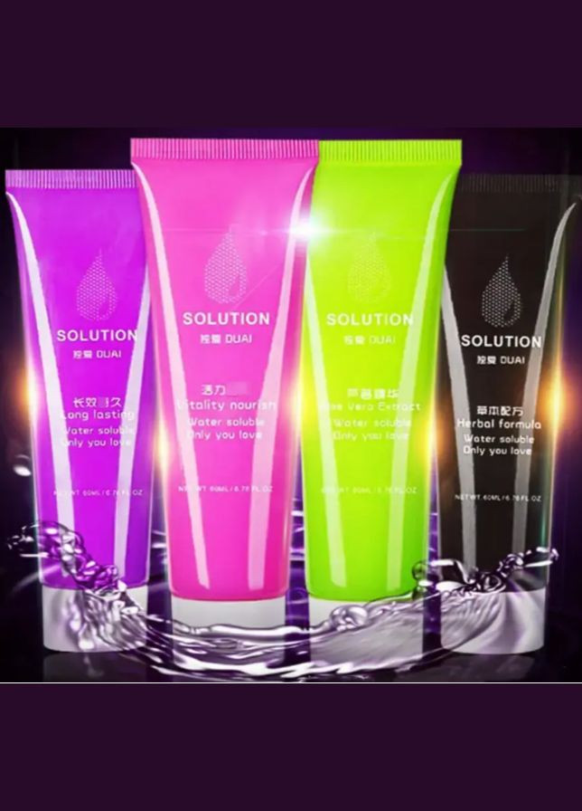 Набор из 4 лубрикантов интимная смазка для секса на водной основе Универсальный гель лубрикант 60 мл пп DUAI (331345537)