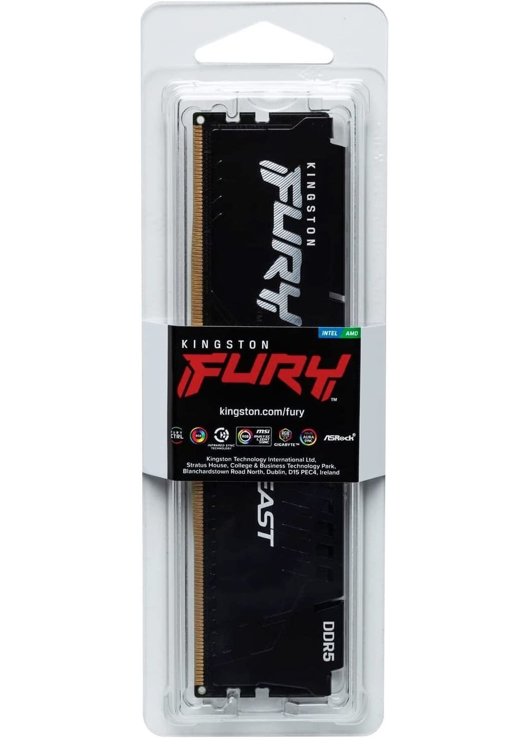 Память ПК DDR5 16GB 5600 FURY Beast Black EXPO Kingston (315702597)