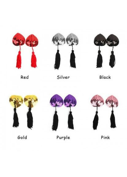 Золотий наклейки на груди серця з кісточками- стікіні / пестиси 1 пара золотий No Brand