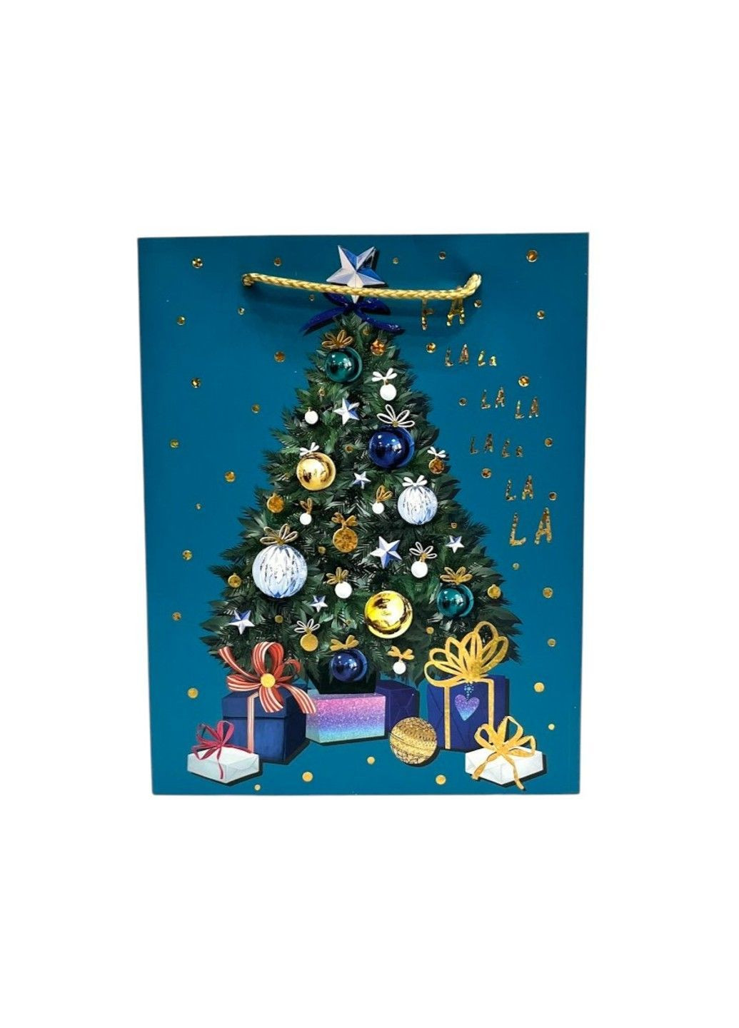 Подарунковий Новорічний пакет, розмір 23х18х10 см, 1 шт, арт 019680 No Brand (369971135)