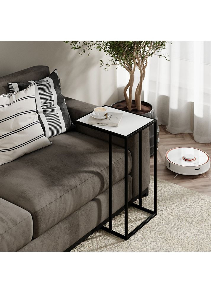 Приставной стол Fiji Double Белый бриллиант/Черный (TB06010000030) Art In Head (344452169)