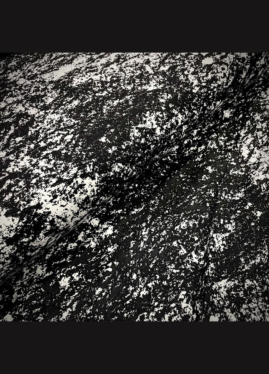 Тканина трикотаж бавовна тонкий чорно-білий мармур пог. м. No Brand (329744121)