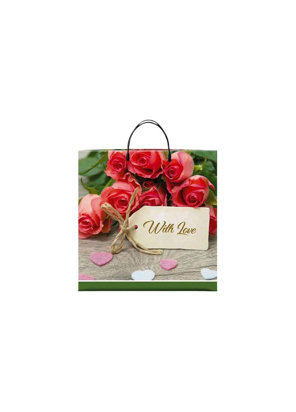 Пакет с пластиковой ручкой 100мкрн 12кг 0268 С любовью 36*37см VN (360653491)