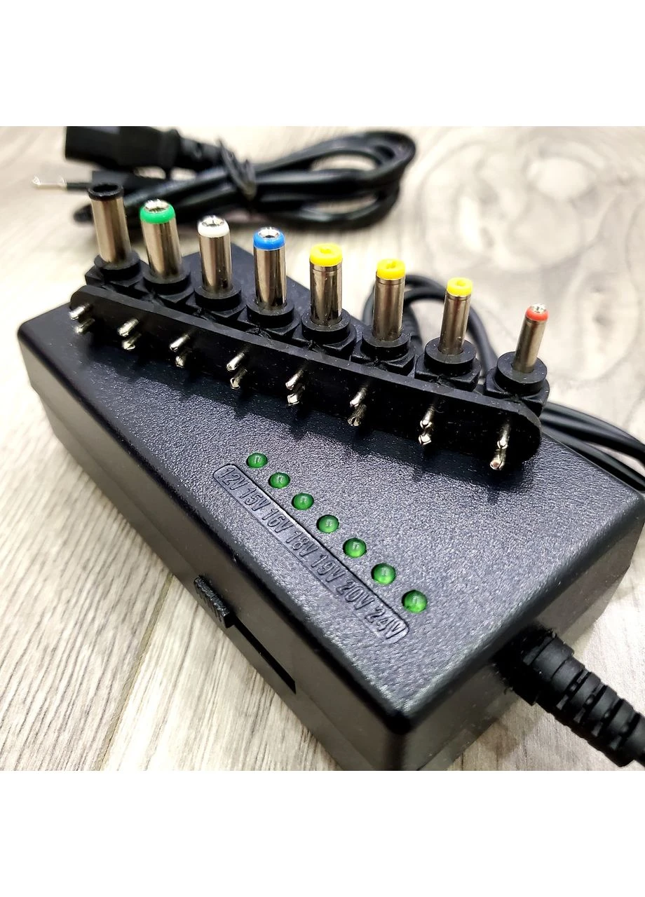 Універсальна зарядка для ноутбука 12-24V 100w 8 перехідників No Brand (399442028)