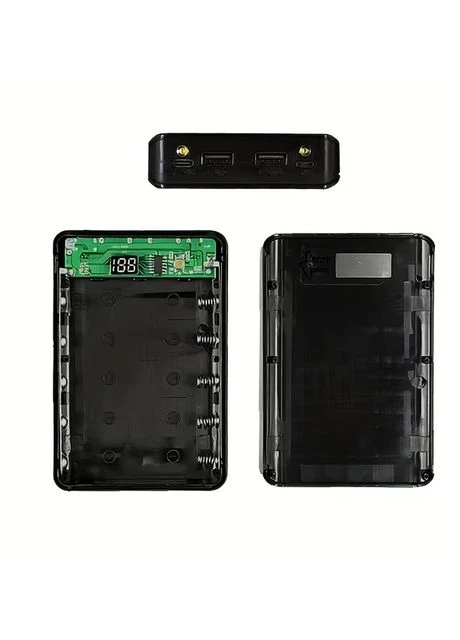 Портативний удароміцний повербанк з 5 акумуляторами JY-1500 чорний 15000mAh No Brand (378810076)