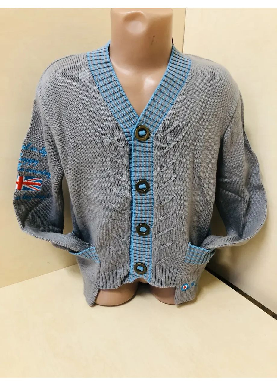 Тепла в'язана кофта для хлопчика Школа Туреччина 128 134 No Brand (389065819)