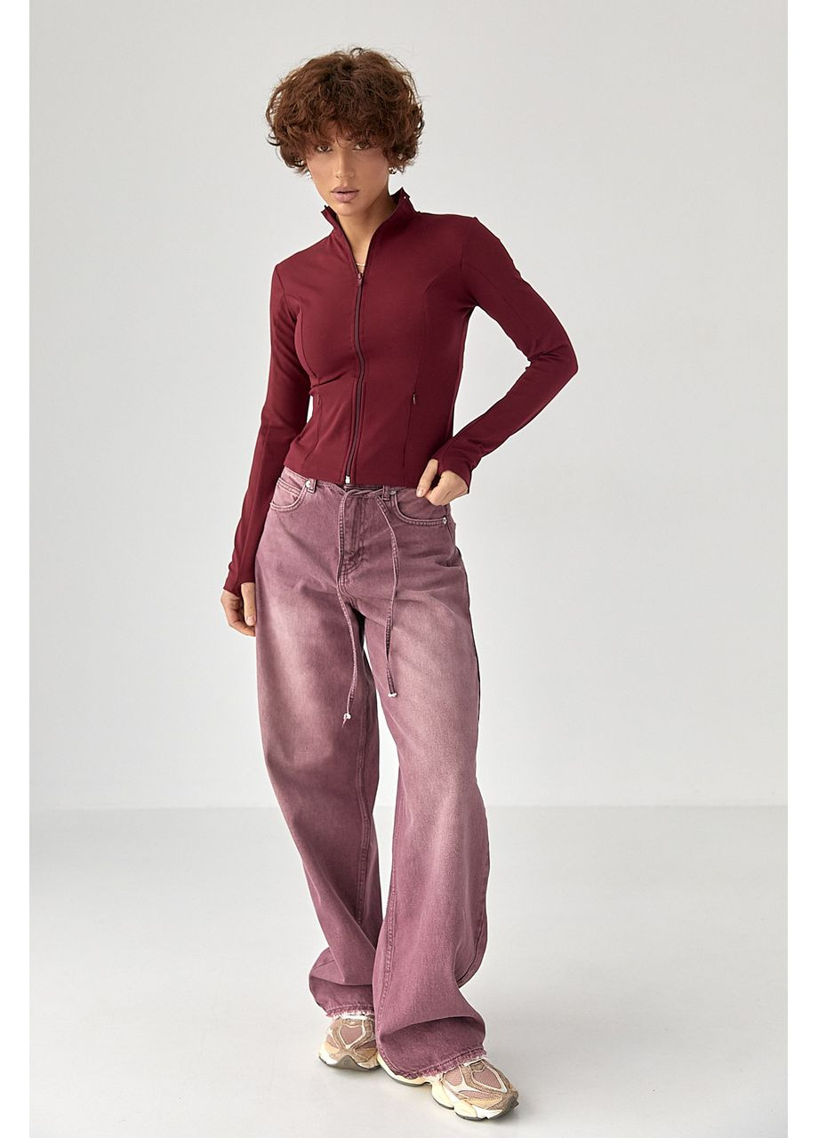 Спортивная эластичная кофта на молнии Lurex (371334055)