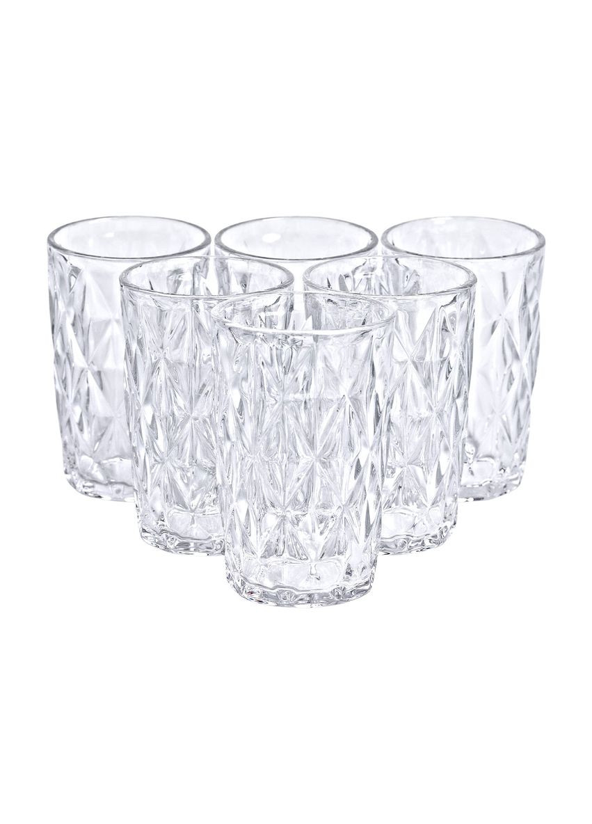 Набор стаканов для напитков 6 шт из толстого стекла 400 мл стаканы для холодных напитков для дома и кухни ProDobro (364191761)