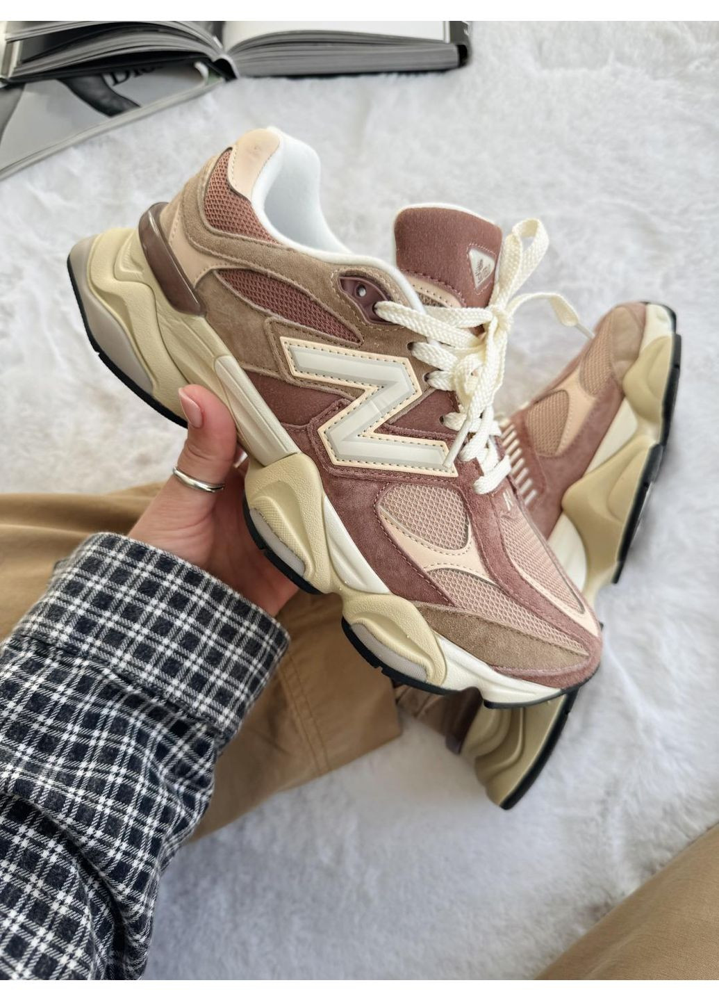 КРОСІВКИ ЖІНОЧІ NEW BALANCE 9060 BROWN CARAMEL НЬЮ БЕЛАНС 9060 No Brand комбіновані демісезони (368854953)