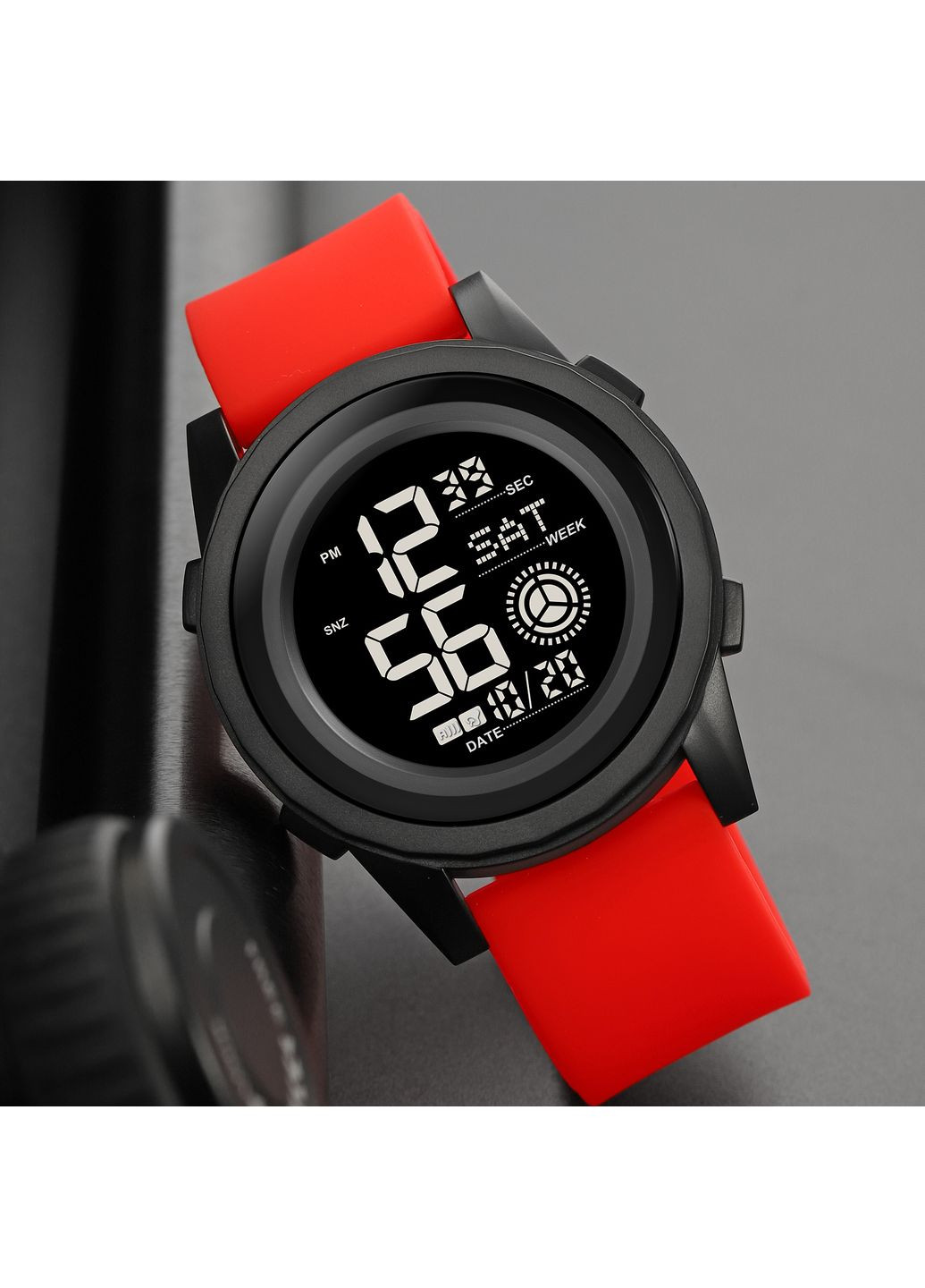 Годинник 2082RDBK спортивний водонепроникний електронний для чоловіків з будильником і секундоміром ProDobro (367267008)