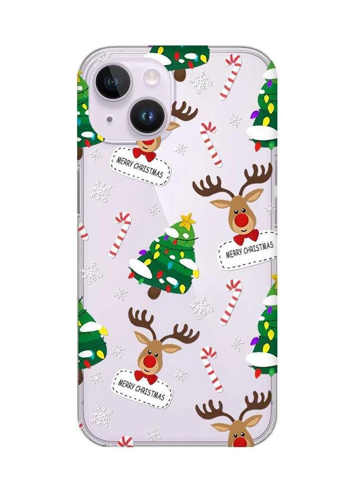 Чехол с защитой камеры на iPhone 14:: Рождественский фон (новогодний принт 154) Creative (362966157)