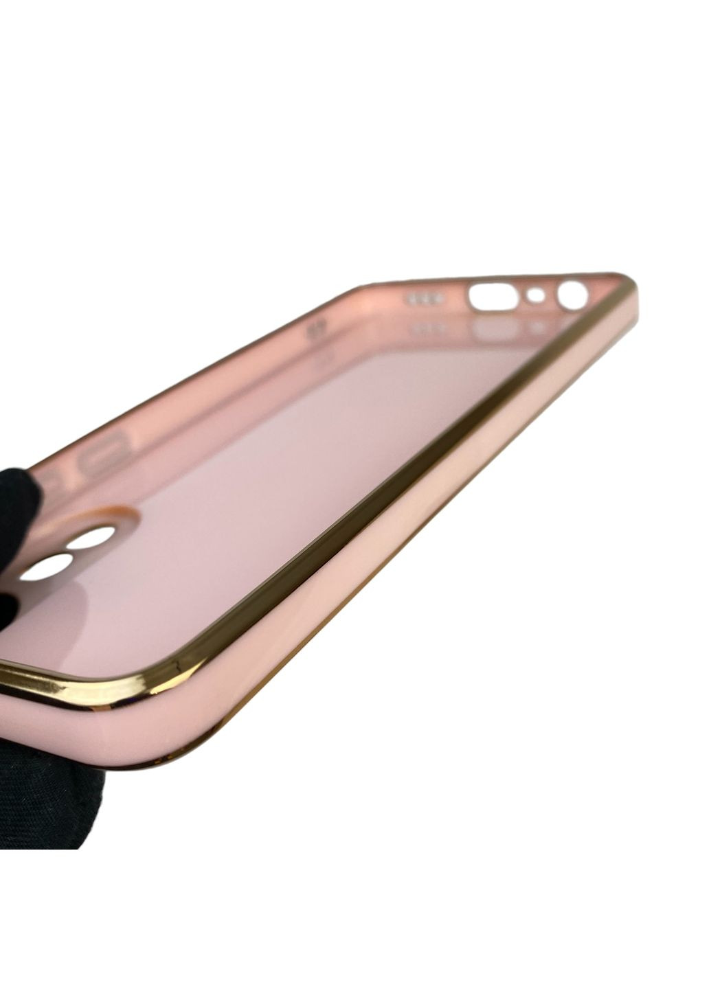 Чехол для A78 4G с кольцом-подставкой с золотой окантовкой на оппо а78 пудровый gs1 Oppo (366230130)