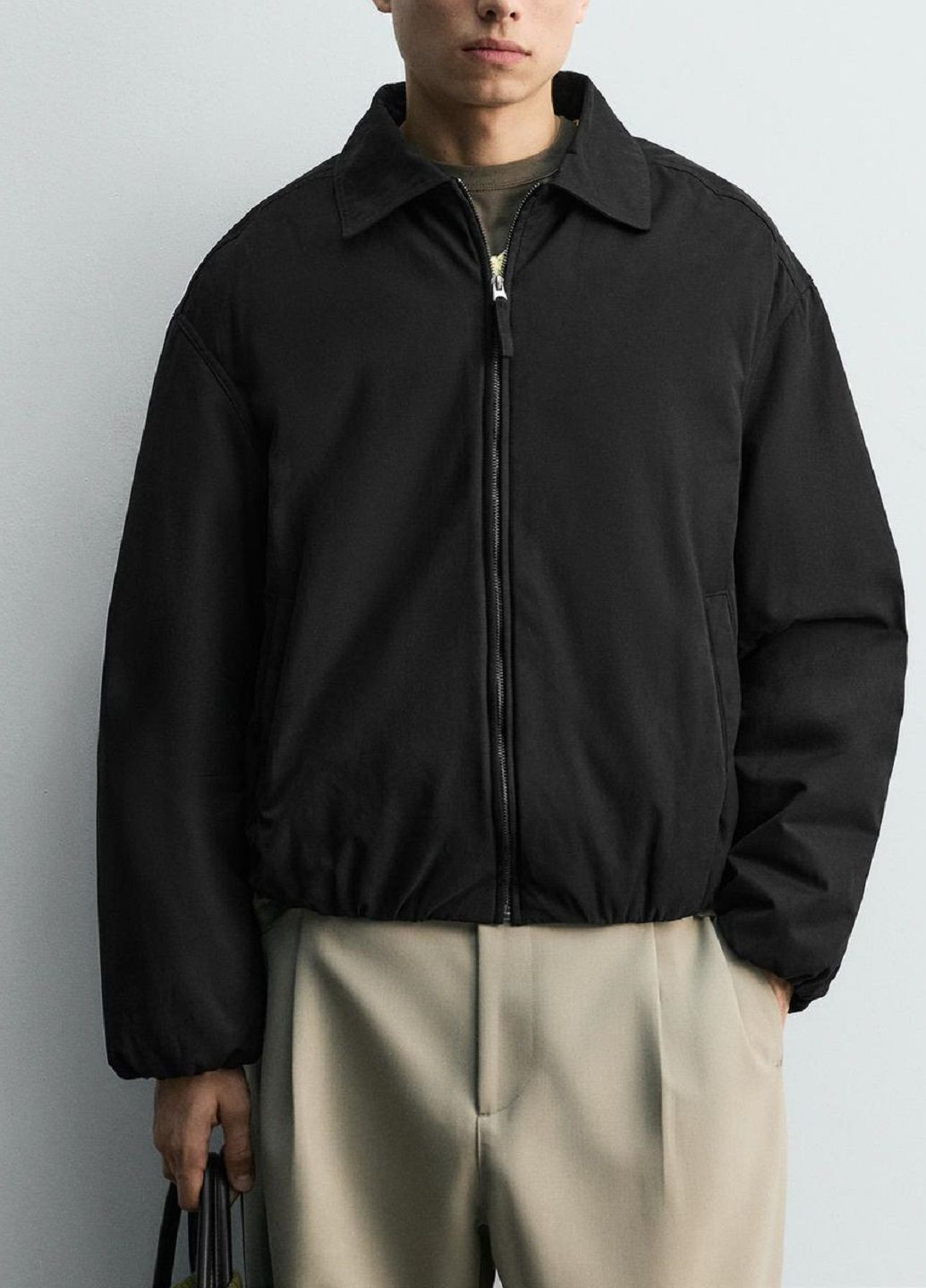 Черная демисезонная куртка Zara