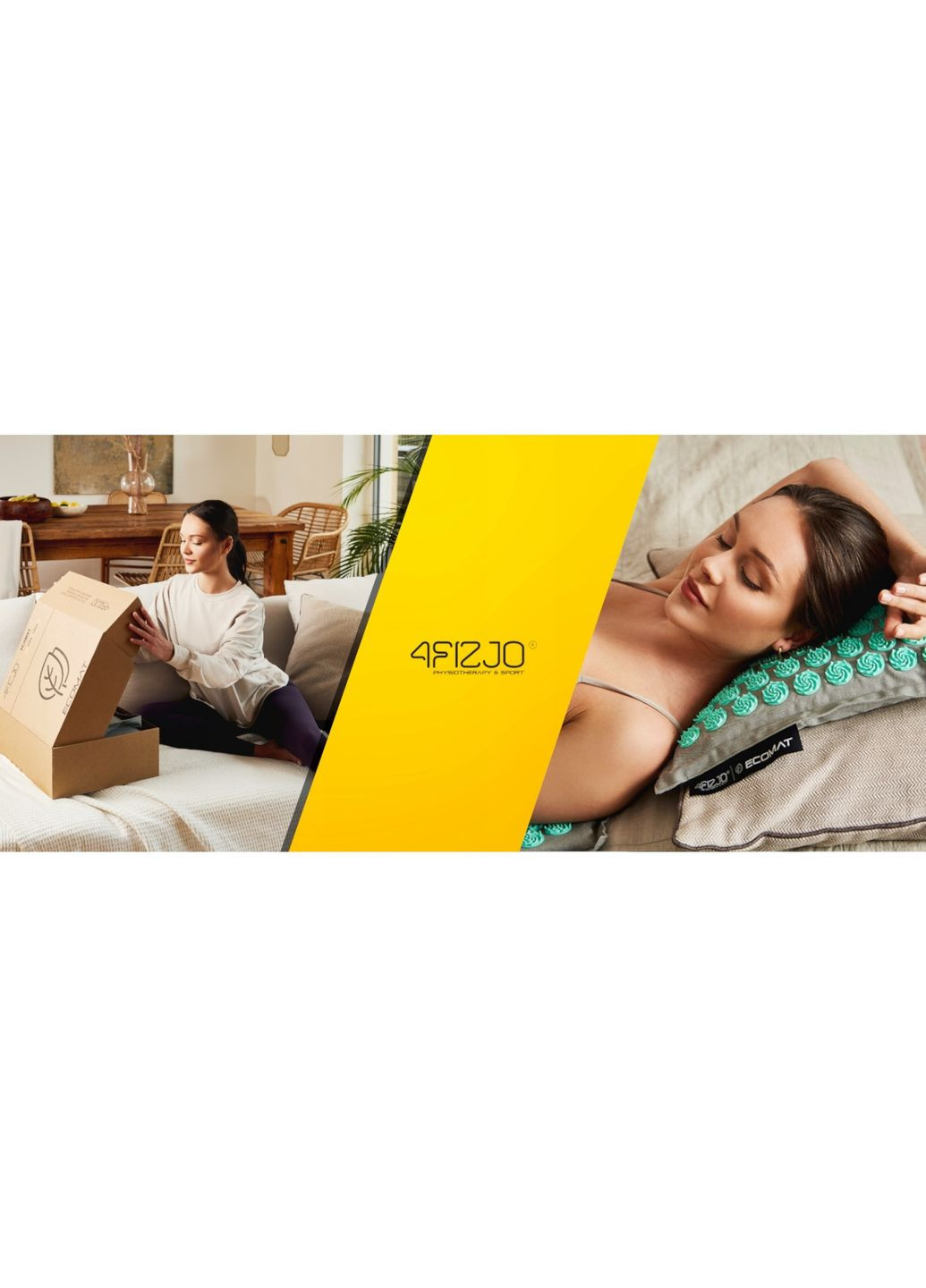 Коврик акупунктурный с подушкой Eco Mat Аппликатор Кузнецова Grey/Mint (P-5907739312181) 4FIZJO (301733303)