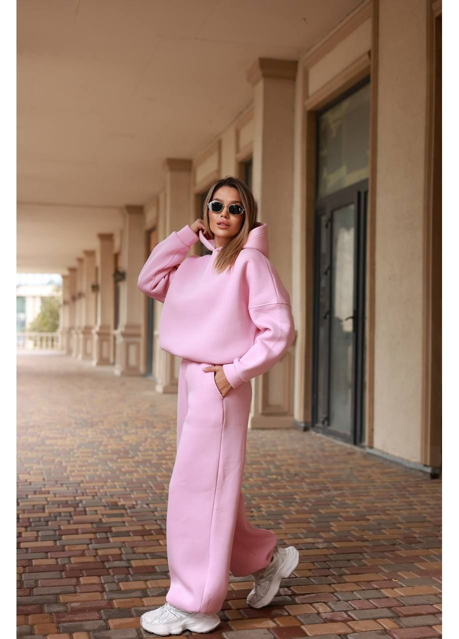 Жіночий костюм на флісе двійка молочний No Brand (362697428)