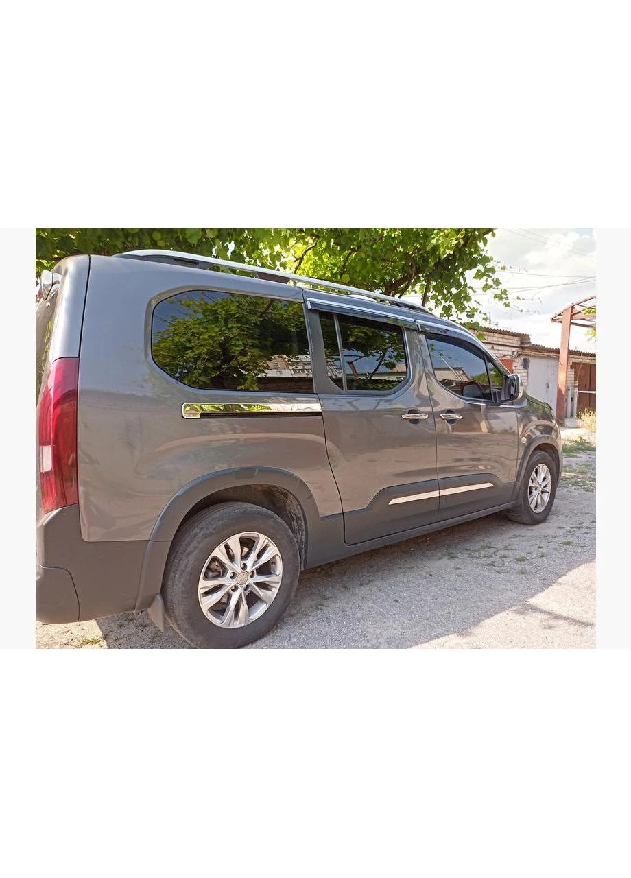 Молдинги зсувних дверцят (2 шт., нерж.) для Citroen Berlingo/Multispace 2018-рр No Brand (392211437)