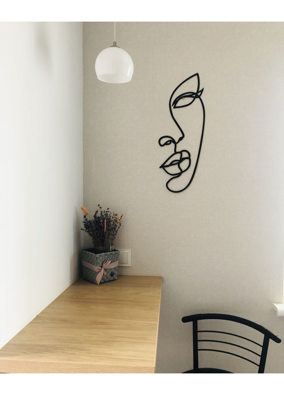 Декоративное Панно Лица Из Линий, Картина Панно, объемная картина, панно настенное Белый, 90*50 Poleno (367951726)