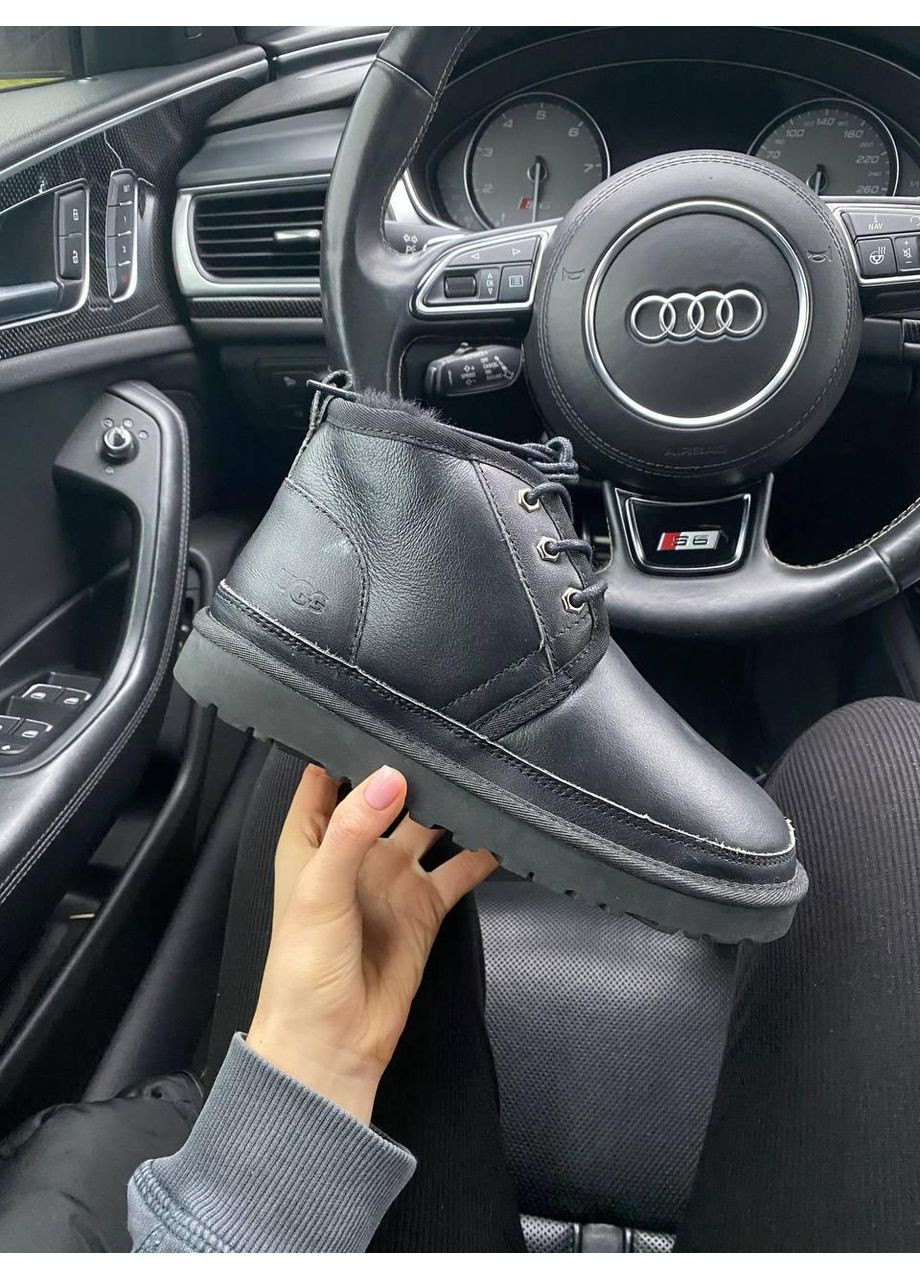 Угги Женские UGG Neumel Leather Black (Шкіра) (366320886)