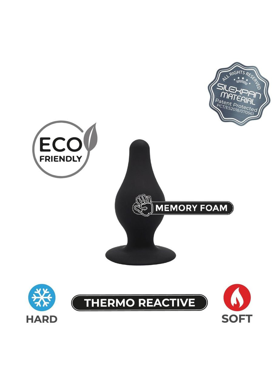Анальна пробка подвійної густини Thermo Reactive чорна, Medium Silexd (336182178)