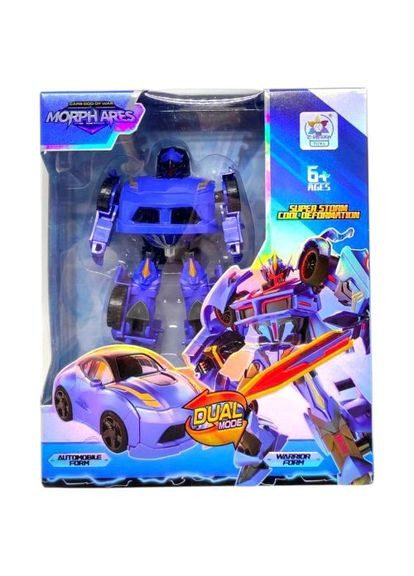 Трансформер робот легковий автомобіль ZhiBeiXin синій іграшка для дітей старше 3 років змінний форм-фактор ProDobro (367101036)