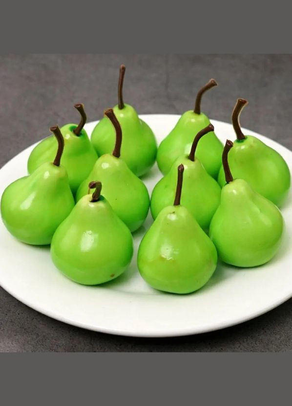 Груша искусственная декоративная, 5х3,5 см, зеленая No Brand (341730716)