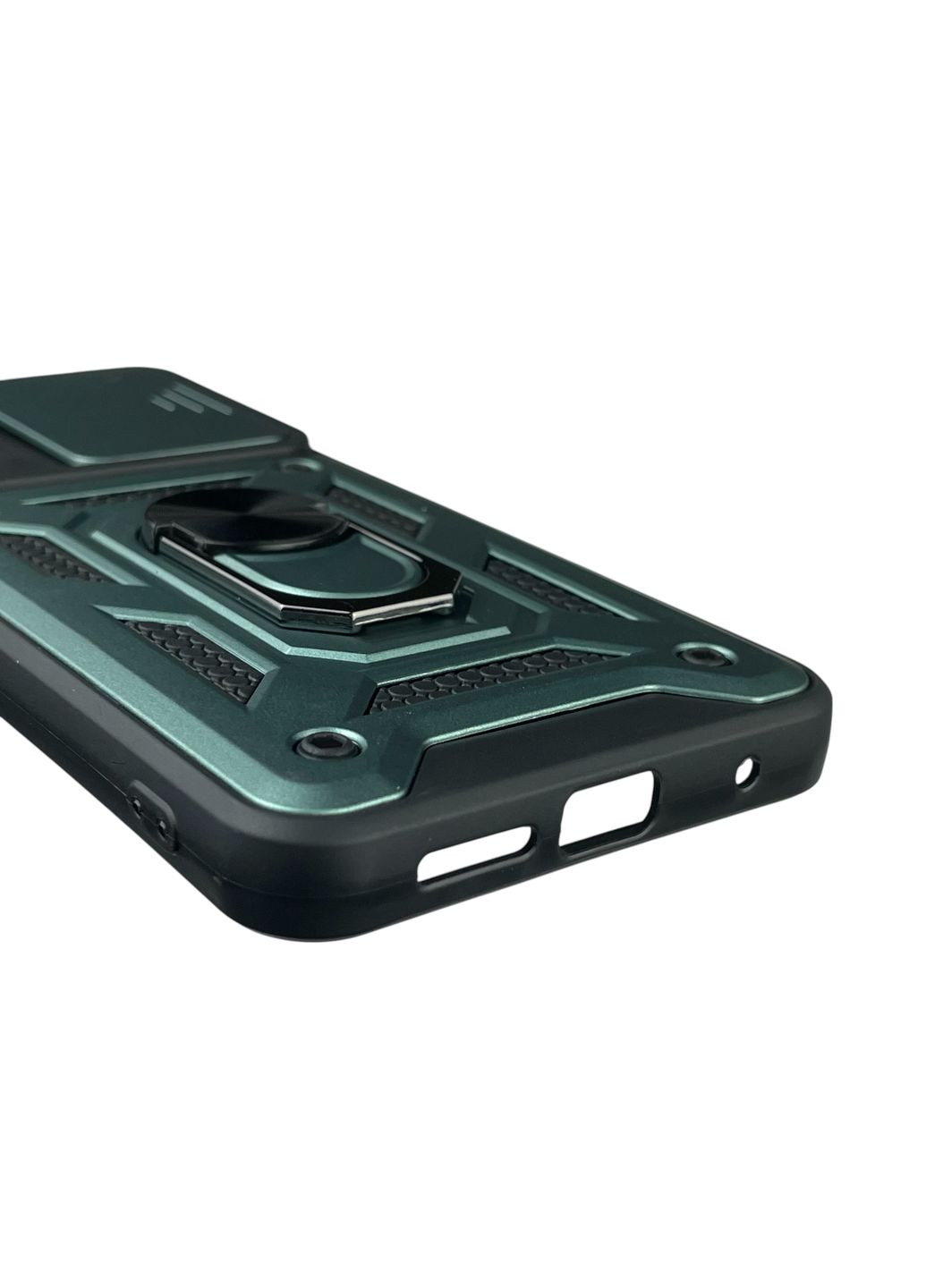 Чохол для Redmi Note 11s броньований з кільцем-тримачем підставкою зі шторкою на сяомі редмі нот 11с зелений rg1 Xiaomi (366389916)