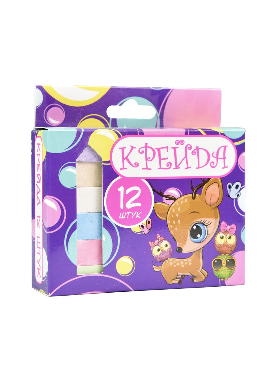 Набір крейди для дітей 3+ розвивальний гіпсовий для творчості різнобарвний 12 шт. Strateg (362429395)