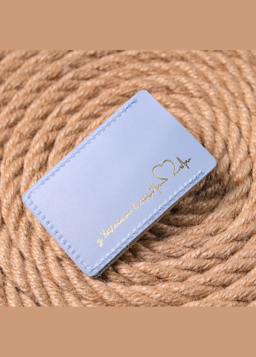Картхолдер для карт з натуральної шкіри із двома кишенями жовто-блакитний (sku_16701) No Brand (330012748)