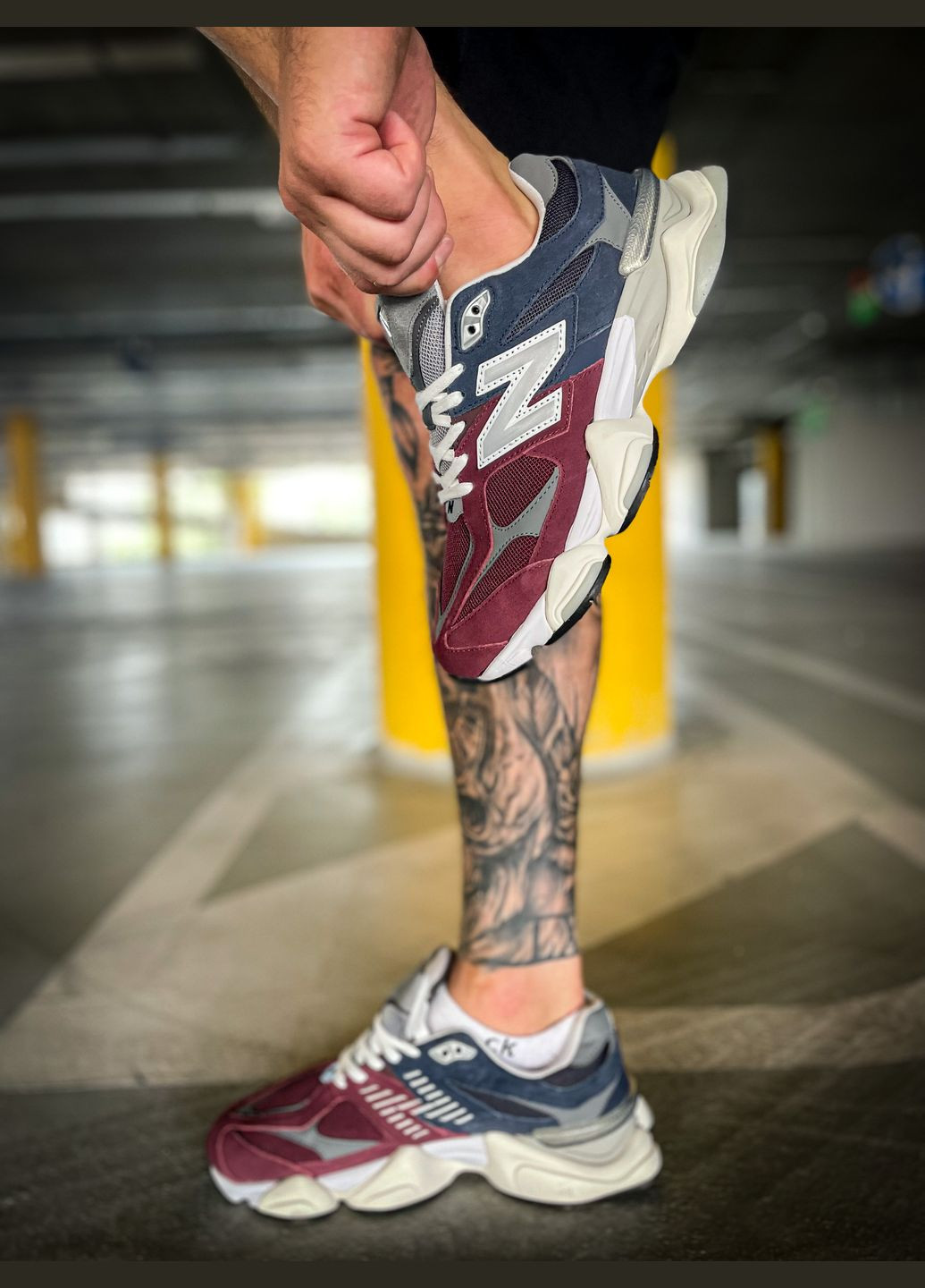 Кроссовки женские и мужские New Balance 9060 burgundy | Нью Беланс 9060 бордовые No Brand бордовые всесезоны (313653563)