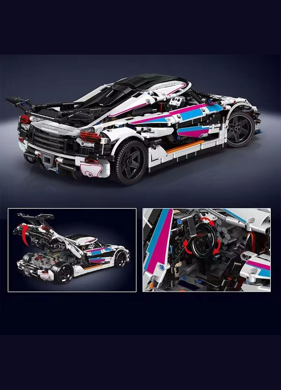 Конструктор спортивный автомобиль. Суперкар "Koenigsegg" на 3063 детали, белая Mould King (358688566)