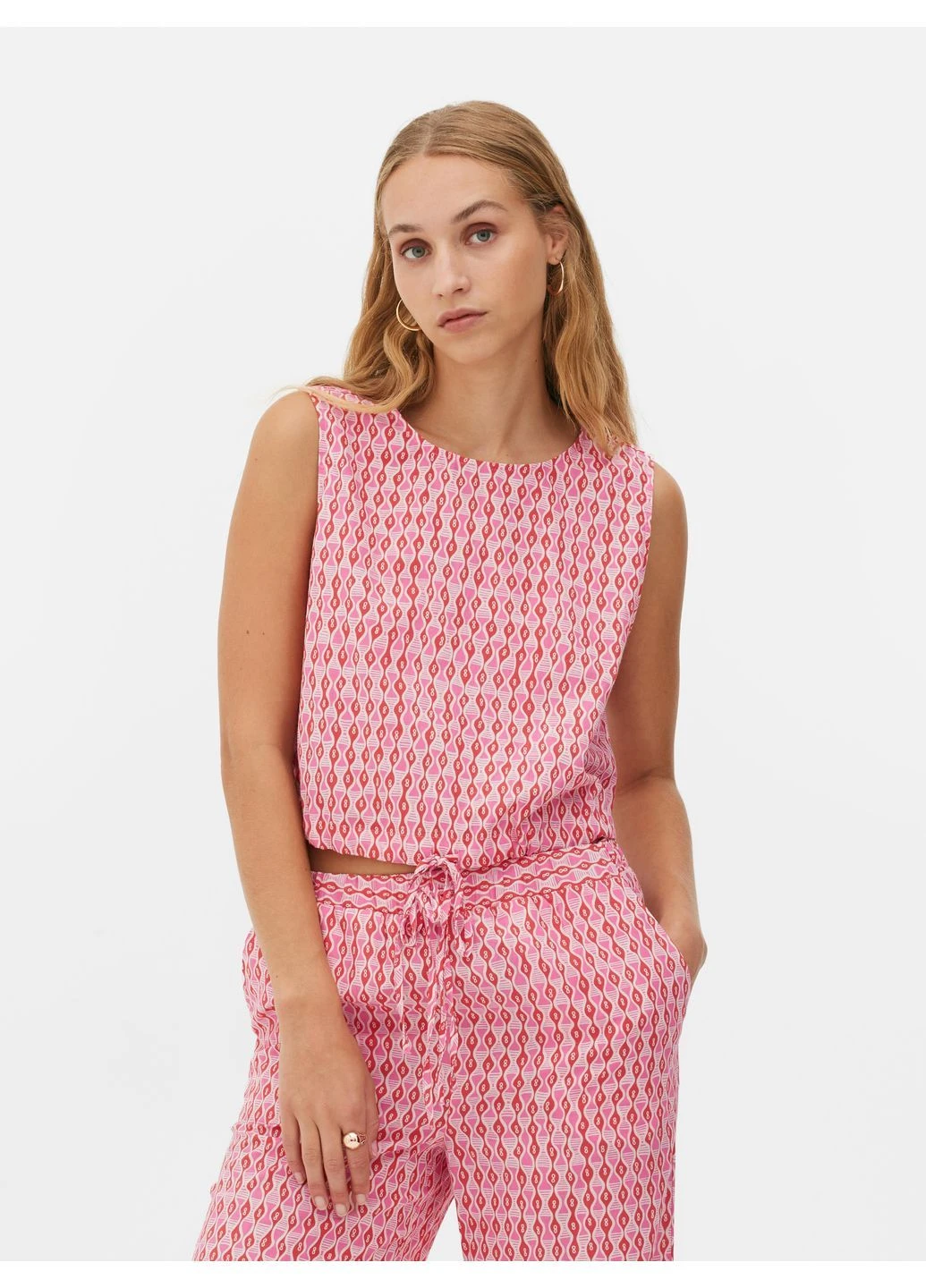 Топ літо,рожевий-червоний-білий, Primark (345645093)