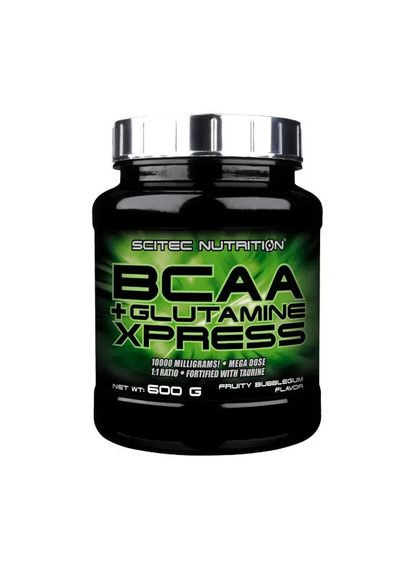 Аминокислоты ВСАА с глютамином "BCAA + Glutamine Xpress", лайм, 600 г Scitec Nutrition (361117927)