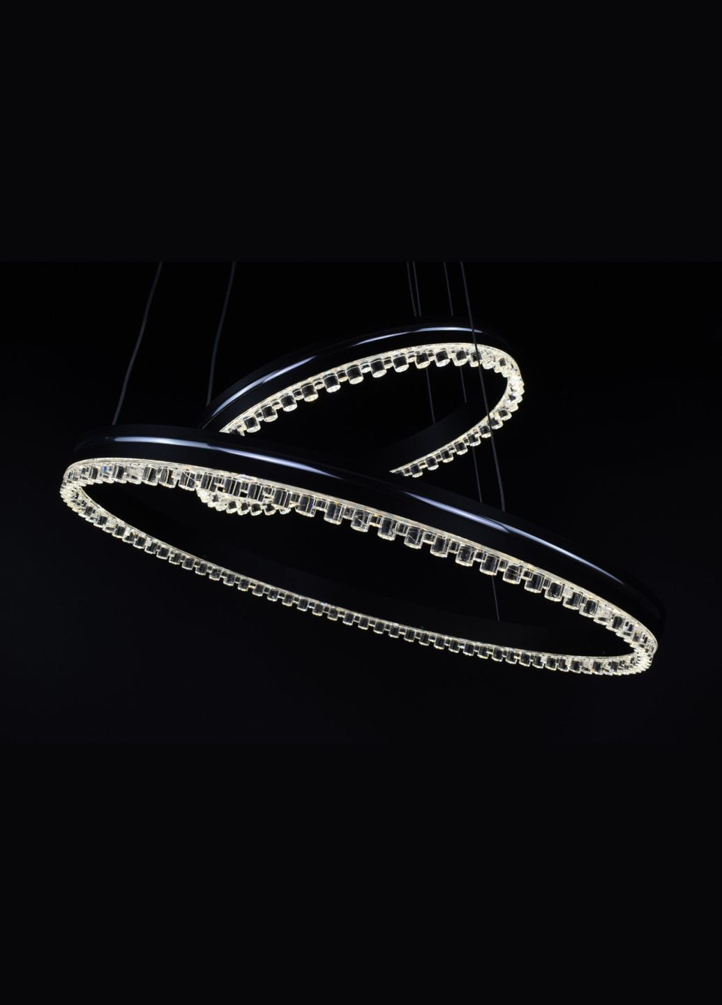 Люстра світлодіодна підвісна LED світильник для квартири на стелю лед з пультом 26564 Чорний 40-140х50х50 см. Sunnysky (364765160)