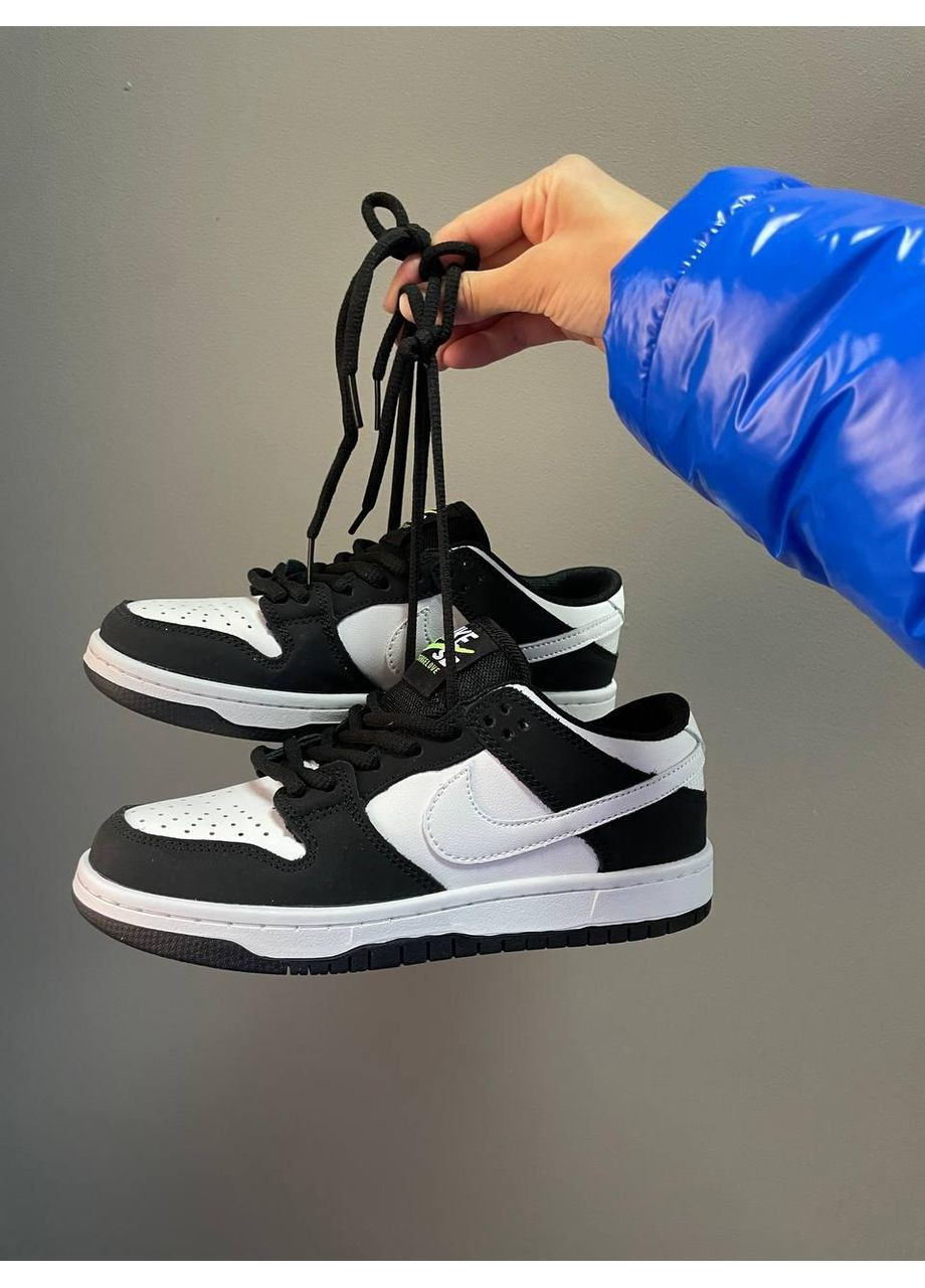 Чорні Осінні кросівки чоловічі nike sb dunk low retro white black найк сб данк No Brand