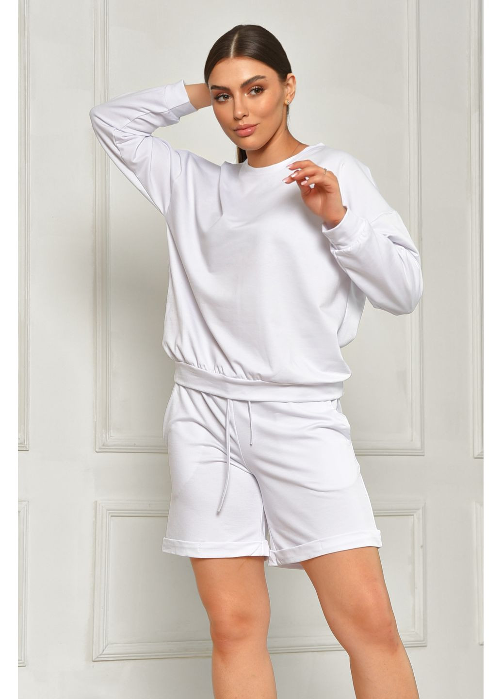 Костюм женский белого цвета Let's Shop (349729069)